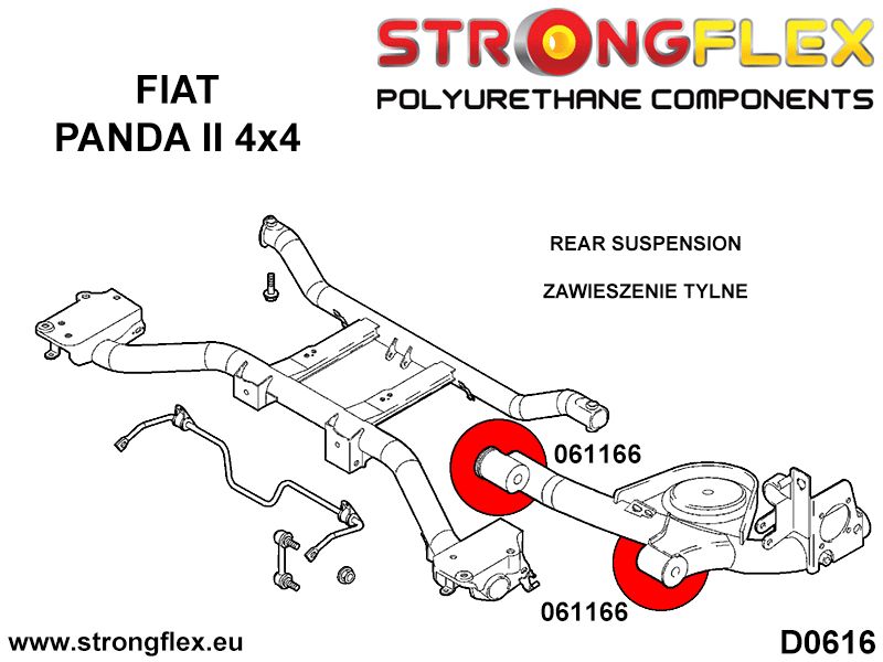 061166A: Rear trailing arm bush SPORT