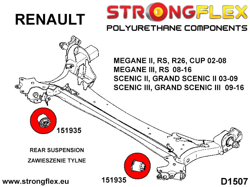 151935A: Rear beam bush SPORT