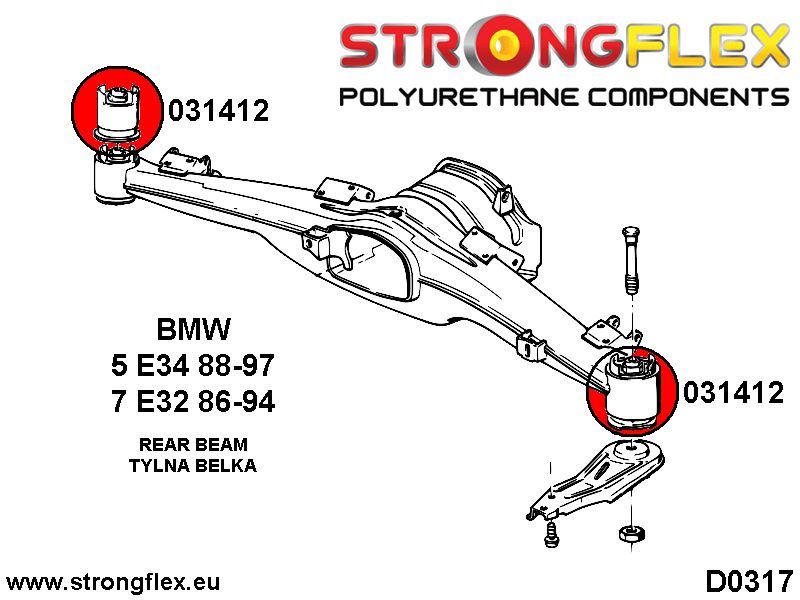 036172A: Rear suspension bush kit SPORT