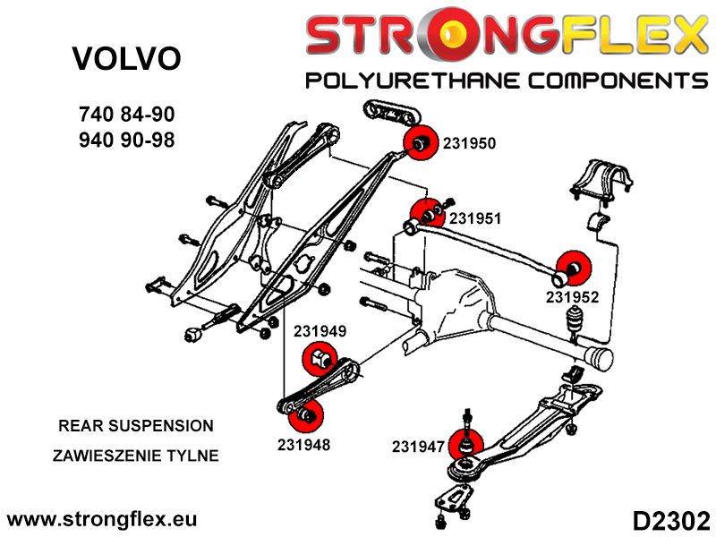 231947B: Rear trailing arm - front bush