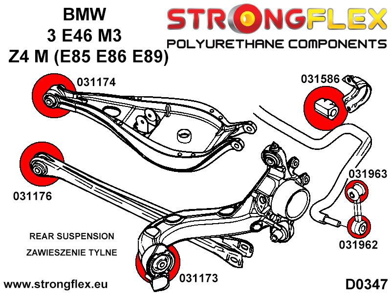 036238A: Full suspension bush kit SPORT