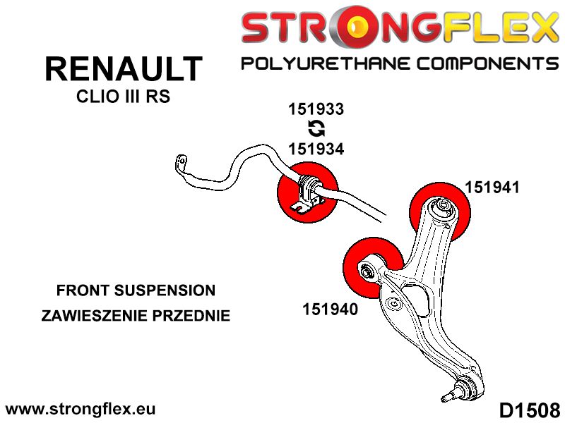 151940A: Front control arm - front bush SPORT