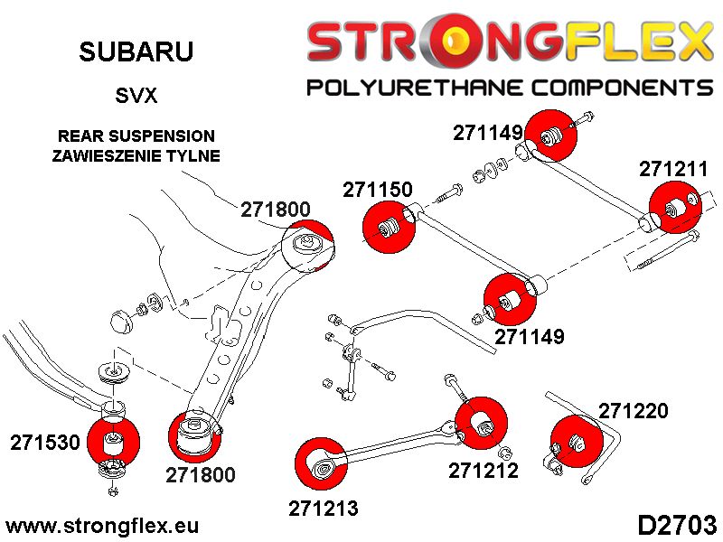 271800A: Rear crossmember bush SPORT