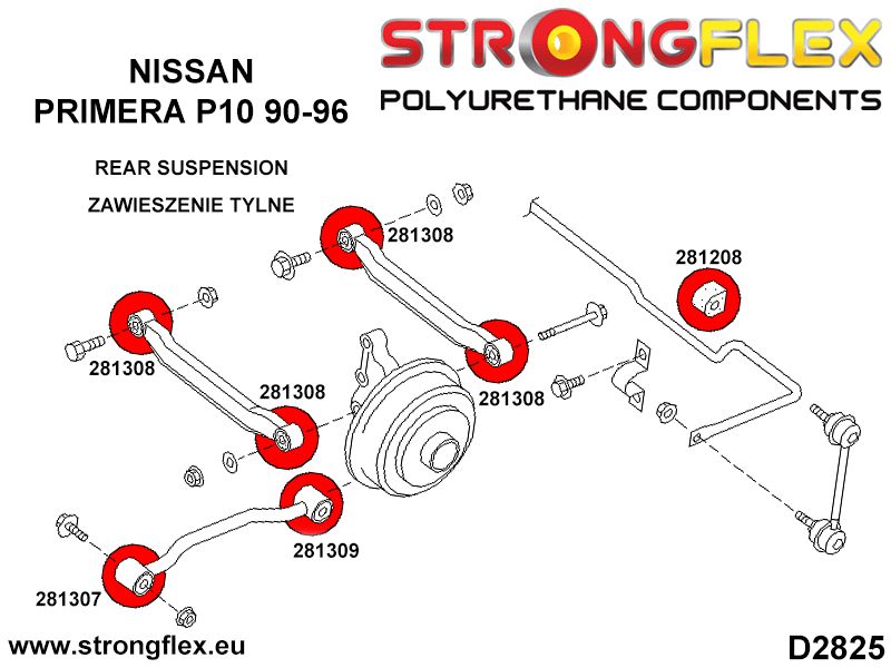 281307A: Rear track arm front bush SPORT