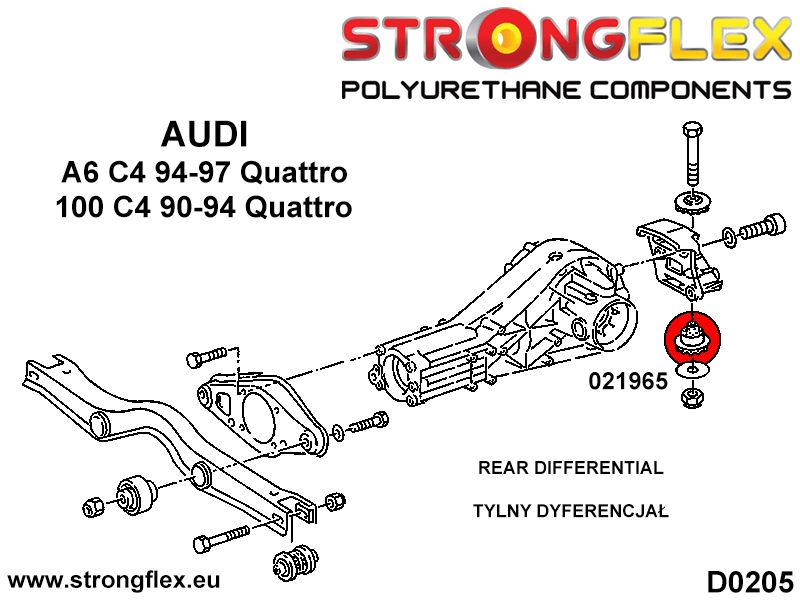 021965A: Rear differential - rear bush 55mm SPORT