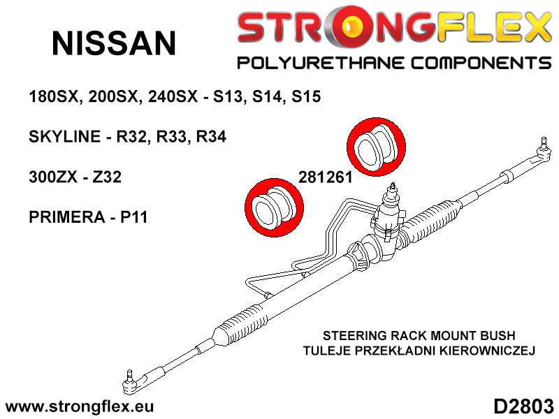 281261A: Steering box mounting bush SPORT 45mm