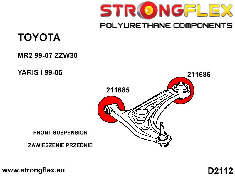 211685A: Front wishbone front bush SPORT