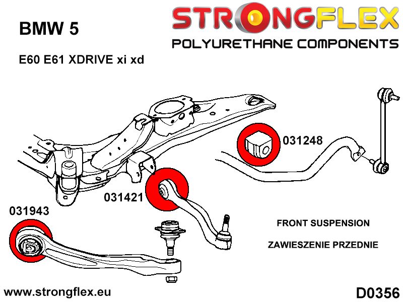 036249A: Full suspension polyurethane bush kit SPORT