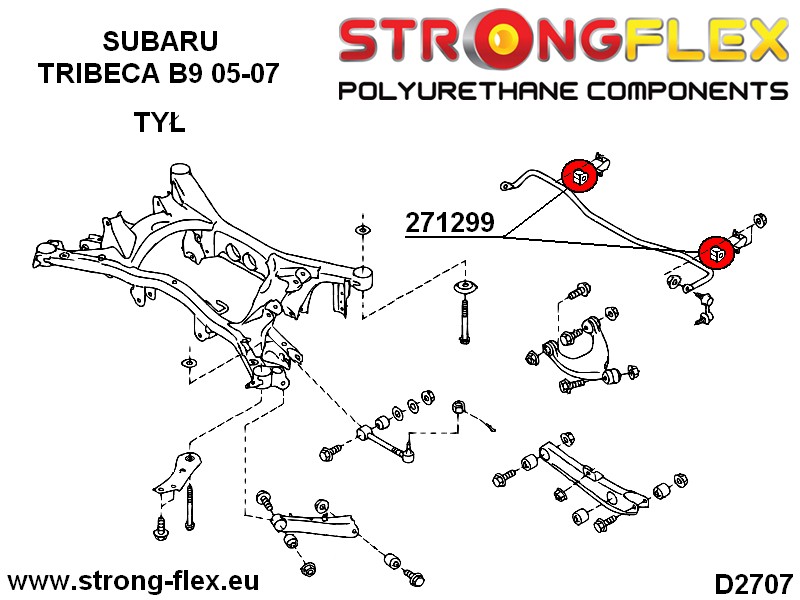 271299A: Rear anti roll bar bush 15mm SPORT