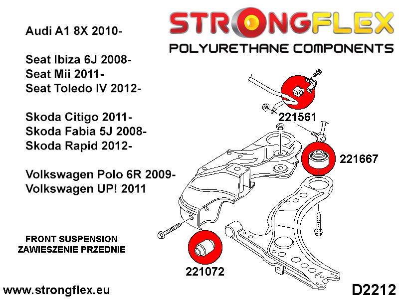 221667A: Front arm rear bush SPORT