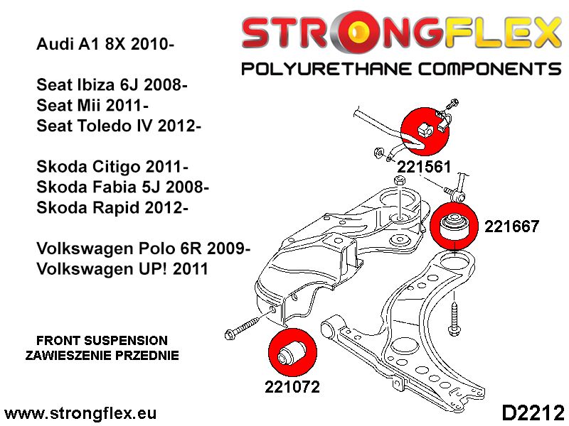 226160B: Front suspension bush kit