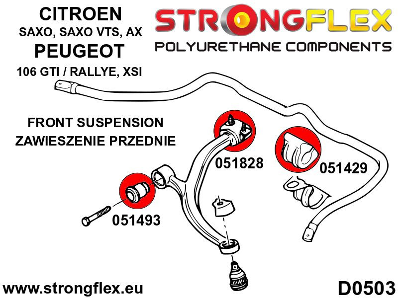 051429A: Stabilisatorstangbevestiging vooraan SPORT