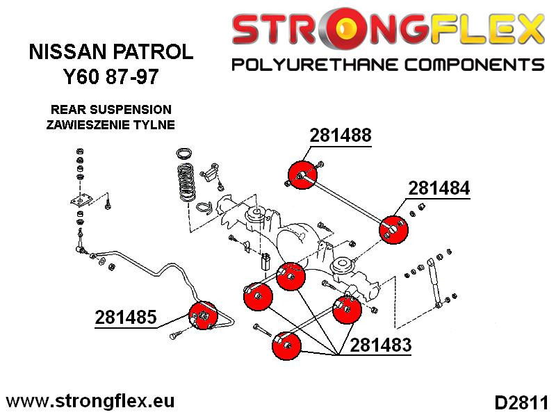 281485A: Rear anti roll bar bush SPORT