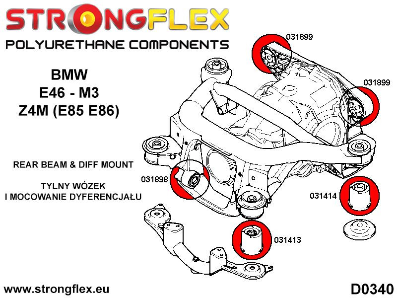 031899A: Rear differential - rear mount bush M3 SPORT