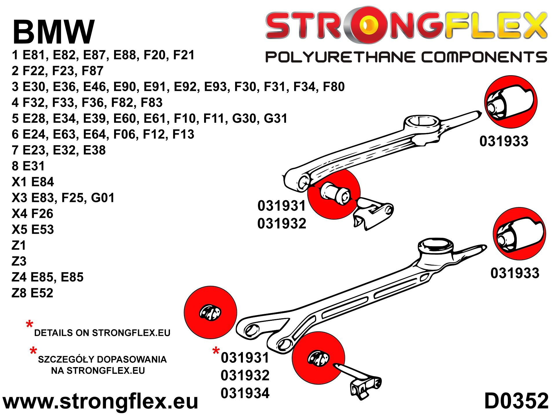 031933B: Shift arm - rear bush