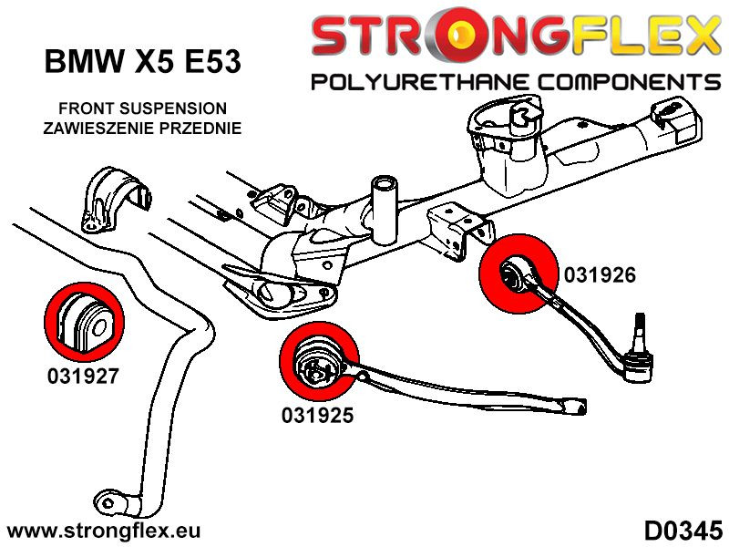 036247B: Full suspension polyurethane bush kit