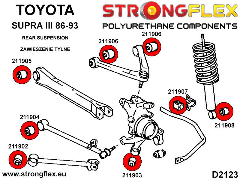 211907A: Rear anti roll bar bush SPORT