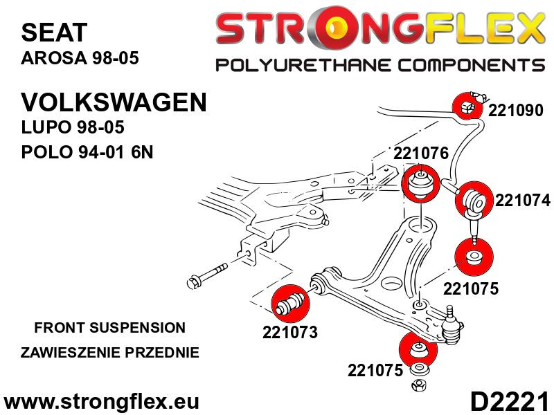 221073A: Front lower arm - front bush SPORT