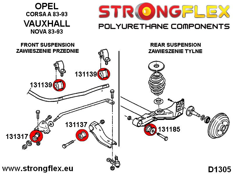 131137A: Front wishbone inner bush SPORT