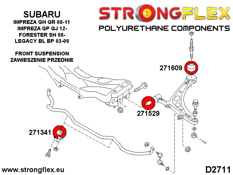 276160A: Full suspension bush kit SPORT