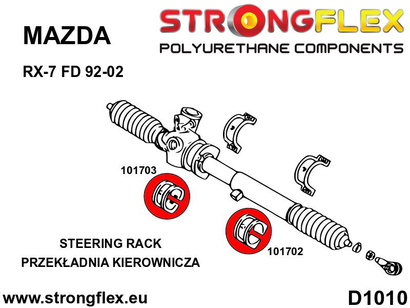 101703A: Steering rack bush SPORT
