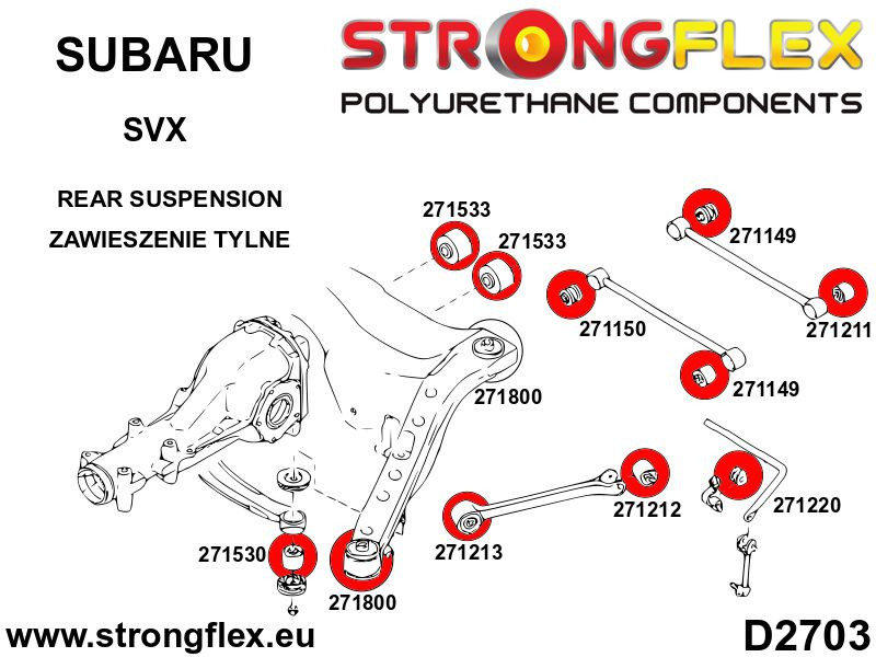 271533A: Rear differential bush SPORT