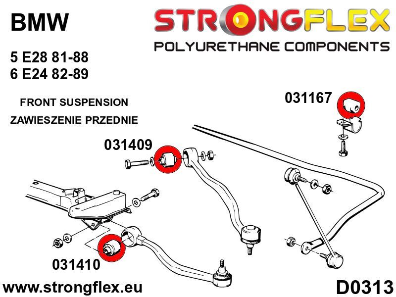 036052A: Full suspension bush kit SPORT