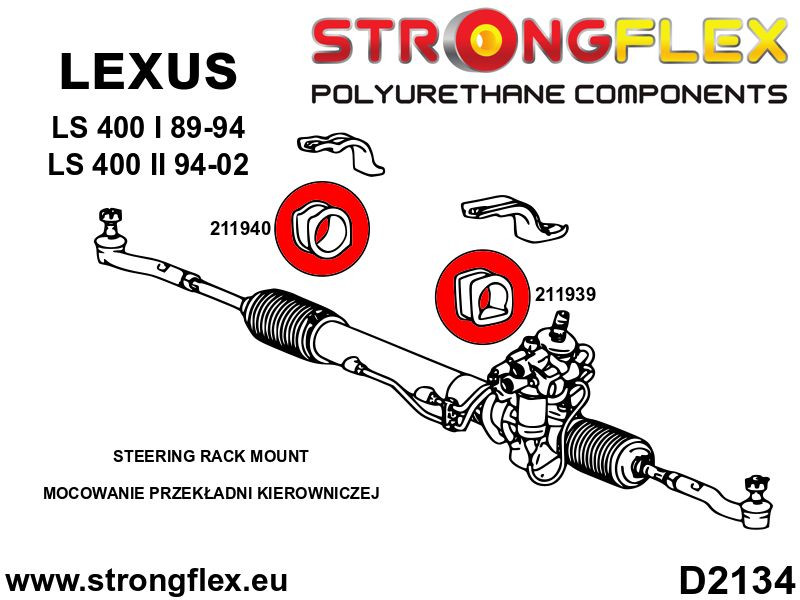 211939A: Steering rack clamp bush SPORT