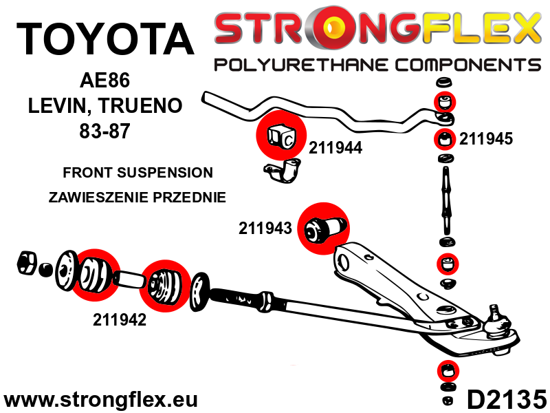 211942A: Front radius arm SPORT