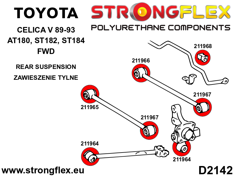 211966B: Rear wishbone - rear inner bushing