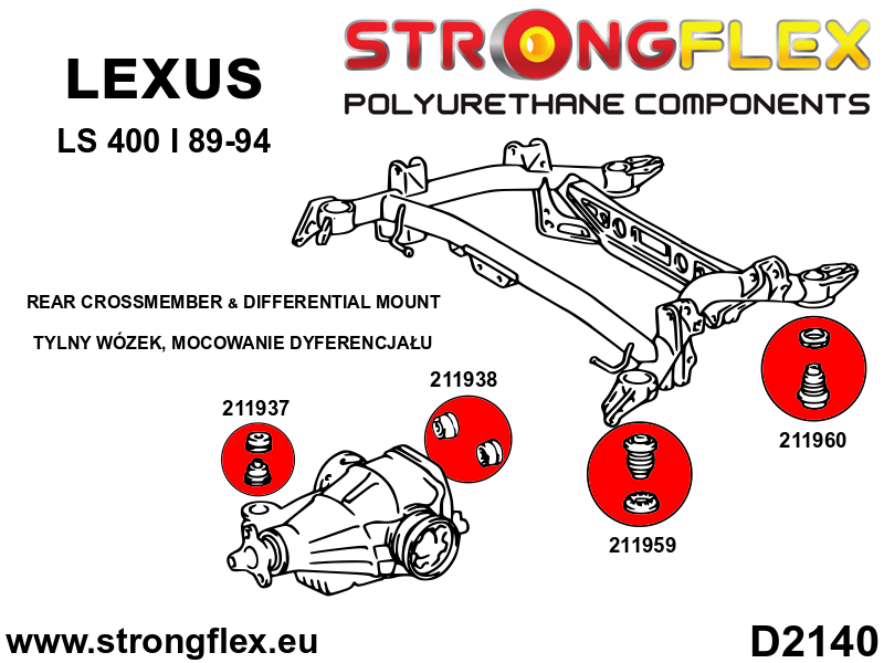 211959A: Subframe achter - bus voor SPORT