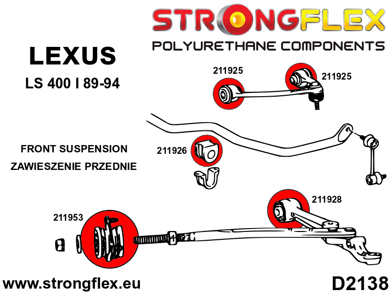 216257A: Full  Suspension bush kit SPORT