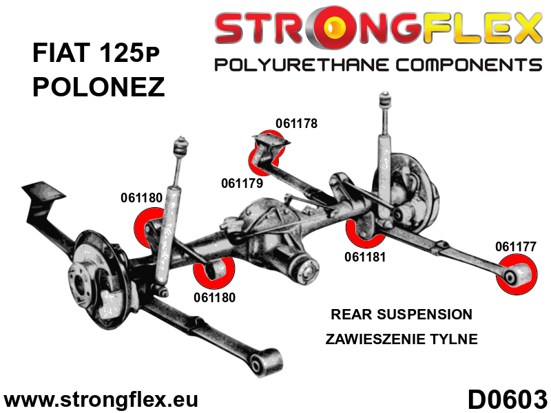 061181A: Rear suspension spring leaf bush SPORT