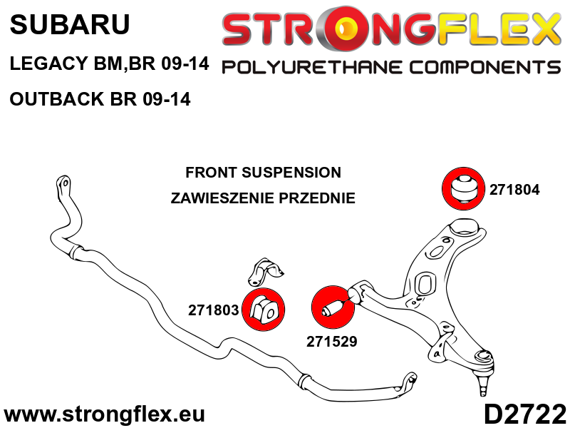 271803A: Front anti roll bar bush SPORT