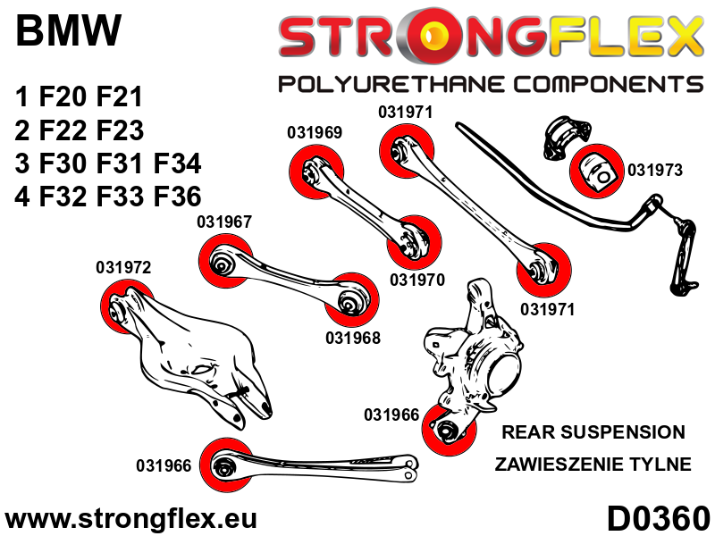 031968A: Rear hub – upper front bush SPORT