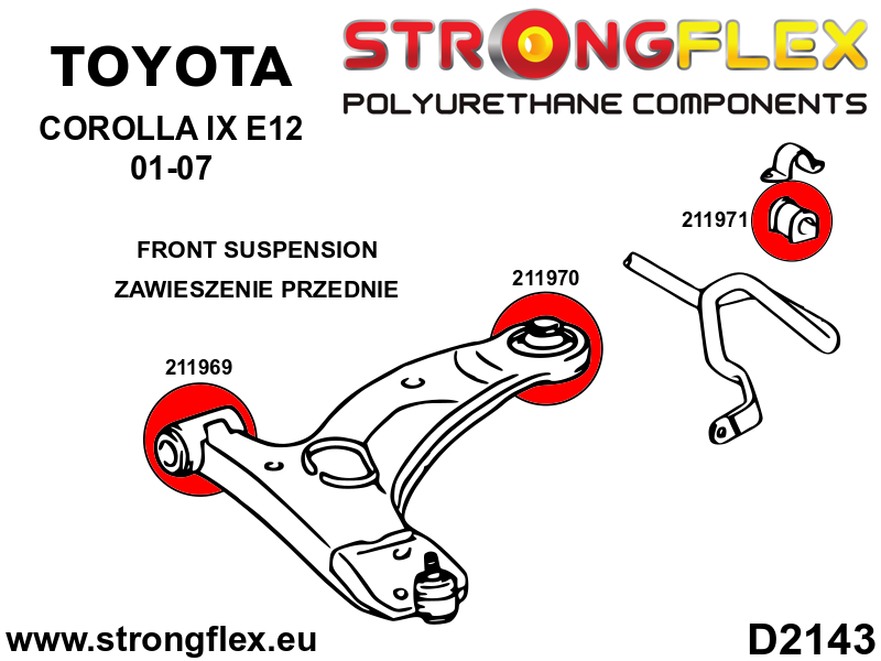 211969A: Front control arm – front bush SPORT