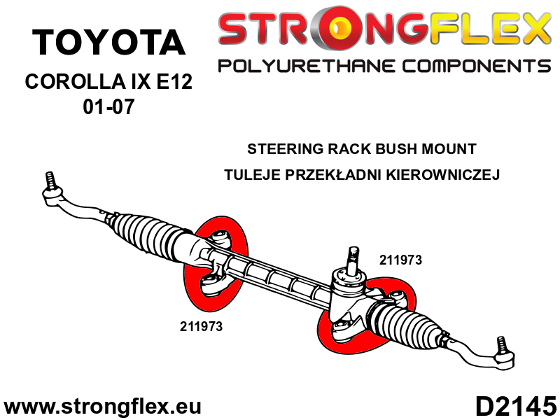 211973A: Steering rack mount bush SPORT