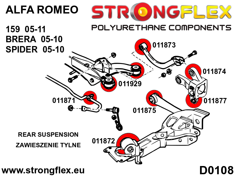 016247B: Rear suspension bush kit