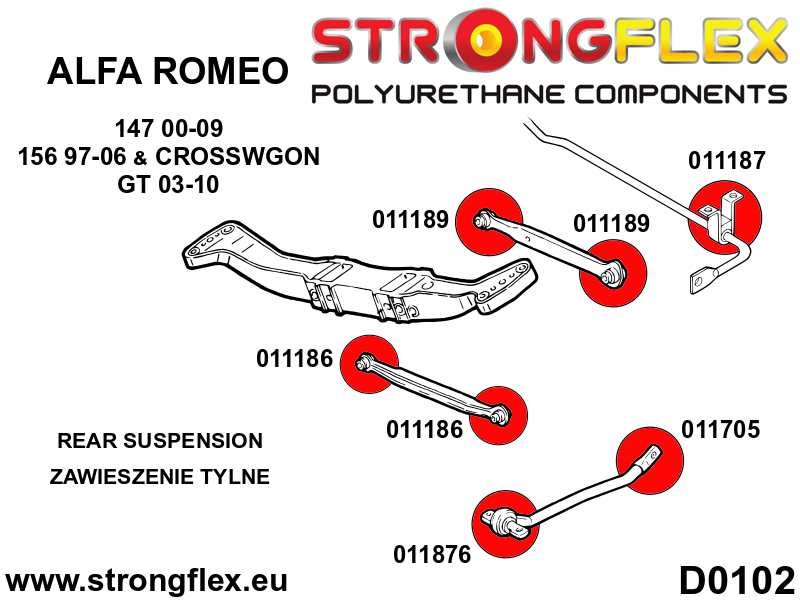 011187A: Rear anti roll bar bush SPORT