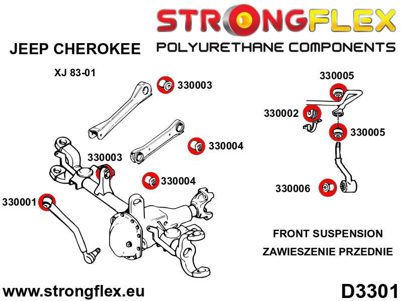 330004B: Front anti roll bar link bush