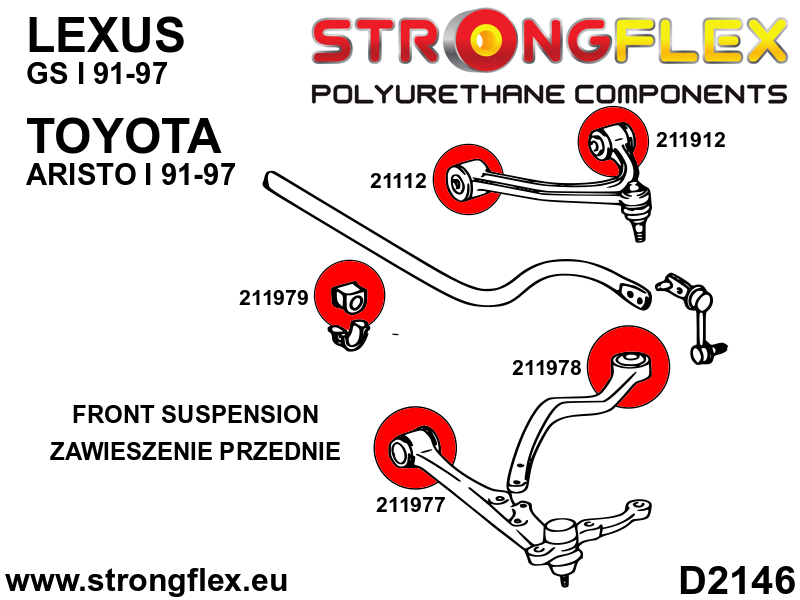 211978A: Front lower radius arm to chassis bush SPORT