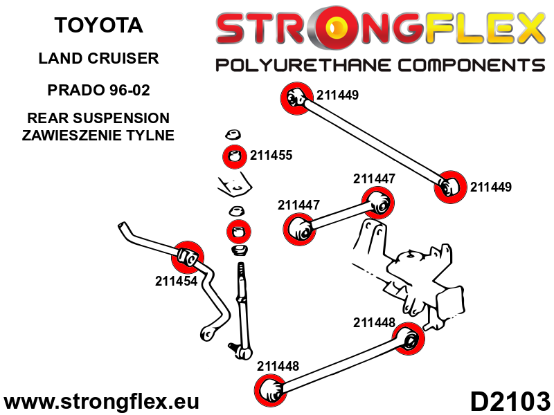 211454A: Rear anti roll bar bush SPORT