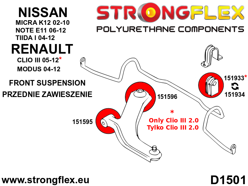 151934A: Voorste bus stabilisatorstang SPORT