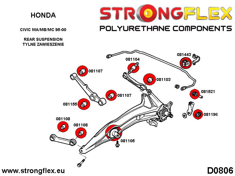 081105B: rear wishbone mount bushing using