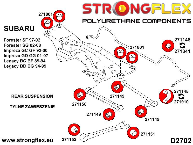 271341A: Stabilisatorstangbus voor/achter SPORT