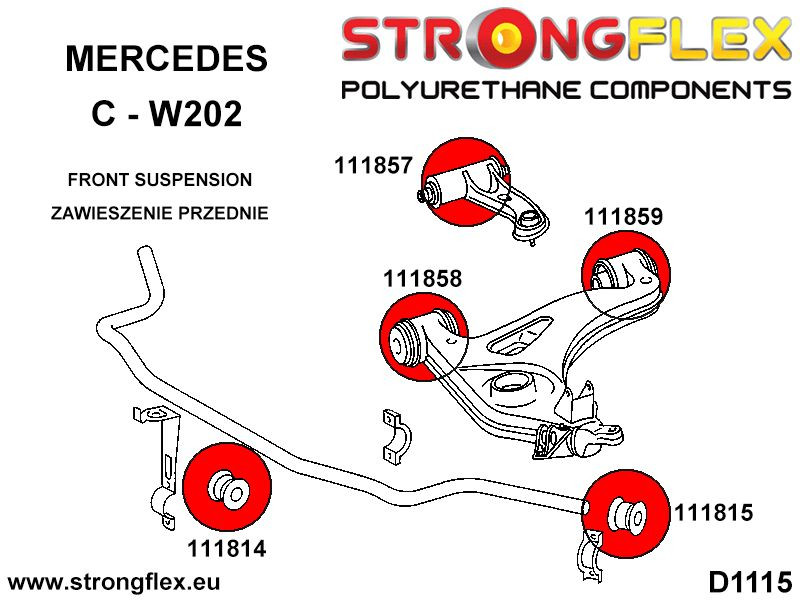 111815B: Front anti roll bar - outer bush