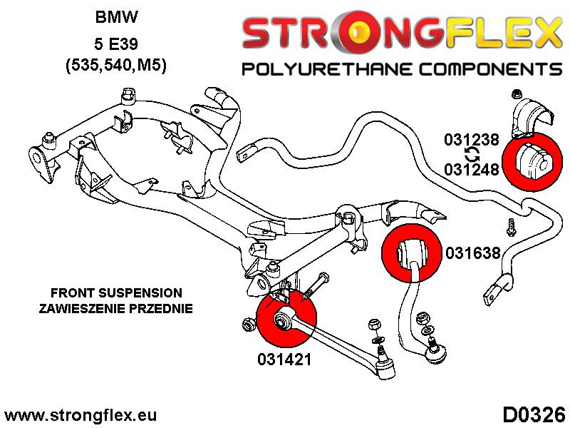 036233A: Full suspension bush kit E39 Sedan SPORT BMW BMW E39/Z8
