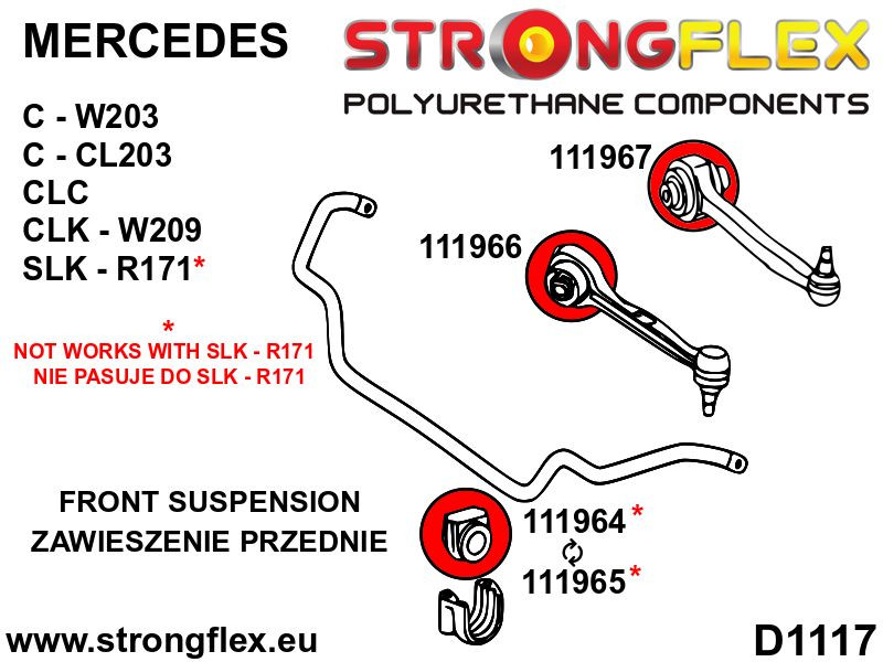 111965A: Front anti roll bar bush SPORT