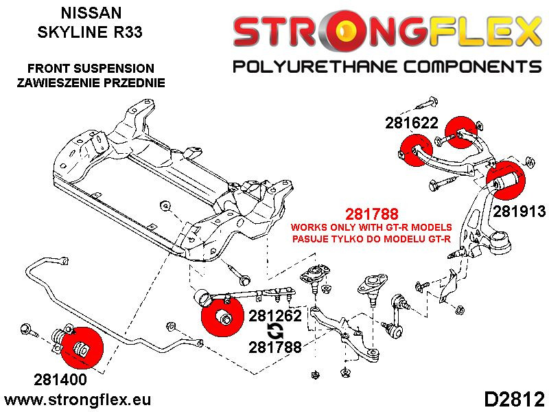 281400B: Front anti roll bar bush