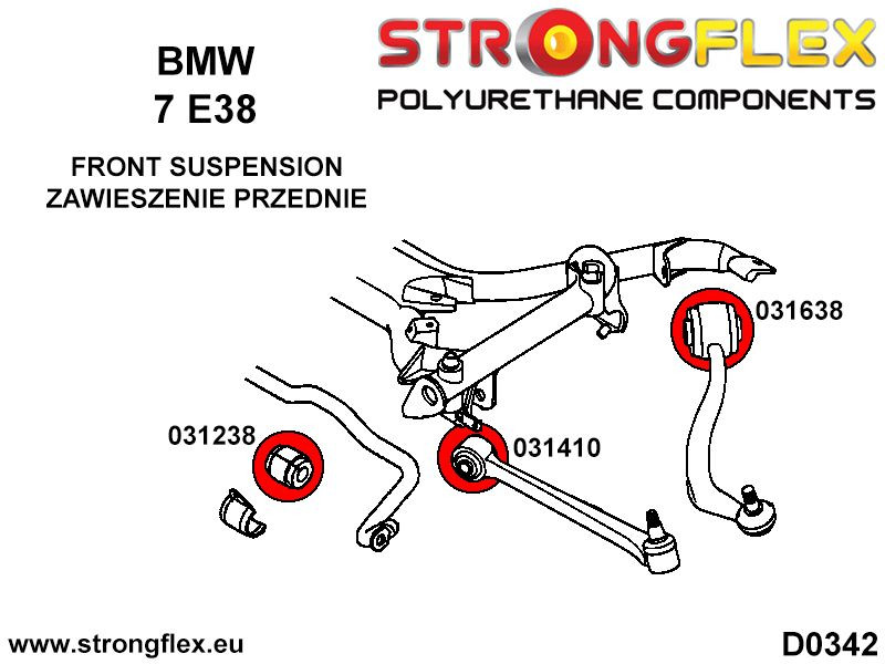 031238A: Front anti roll bar bush SPORT